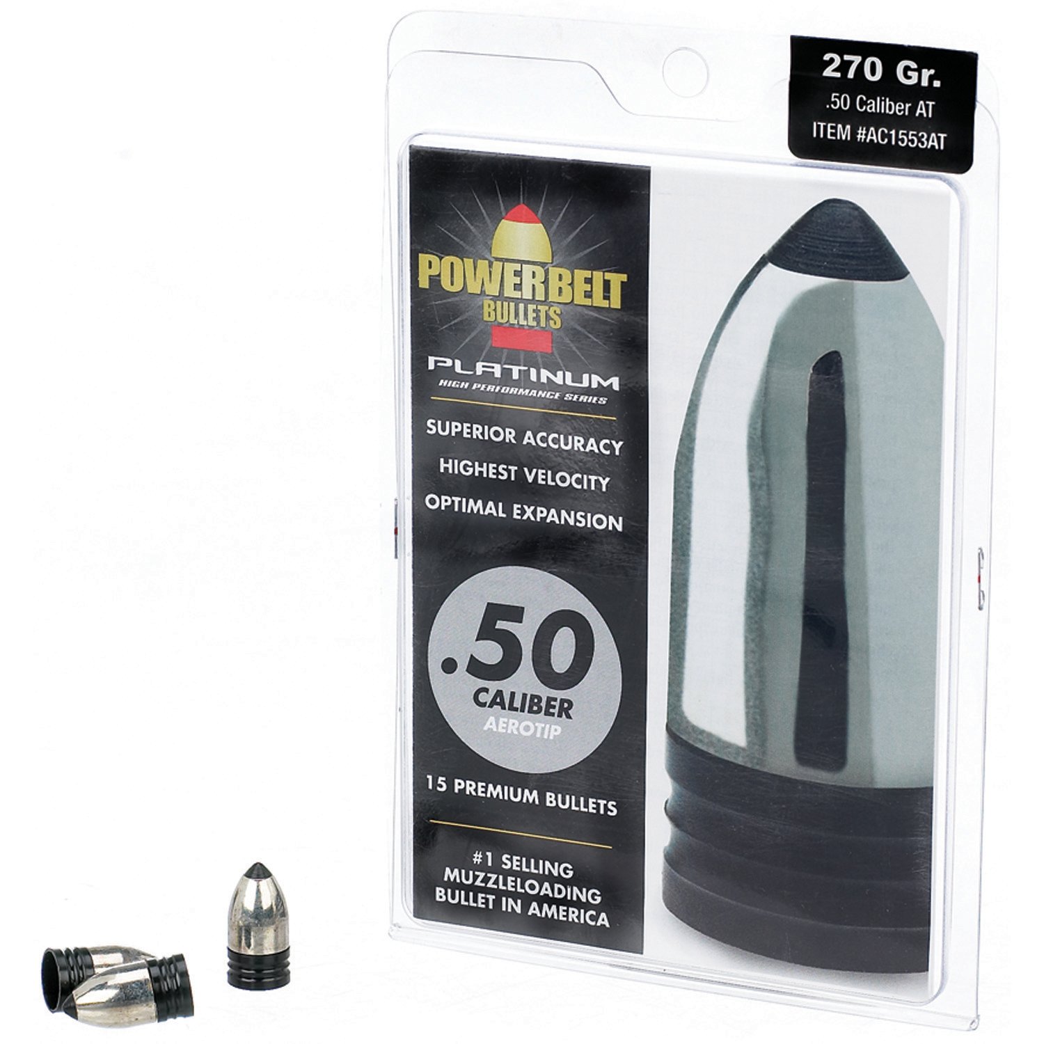 PowerBelt Platinum AeroTip™ .50 Magnum 270-Grain Ammunition
