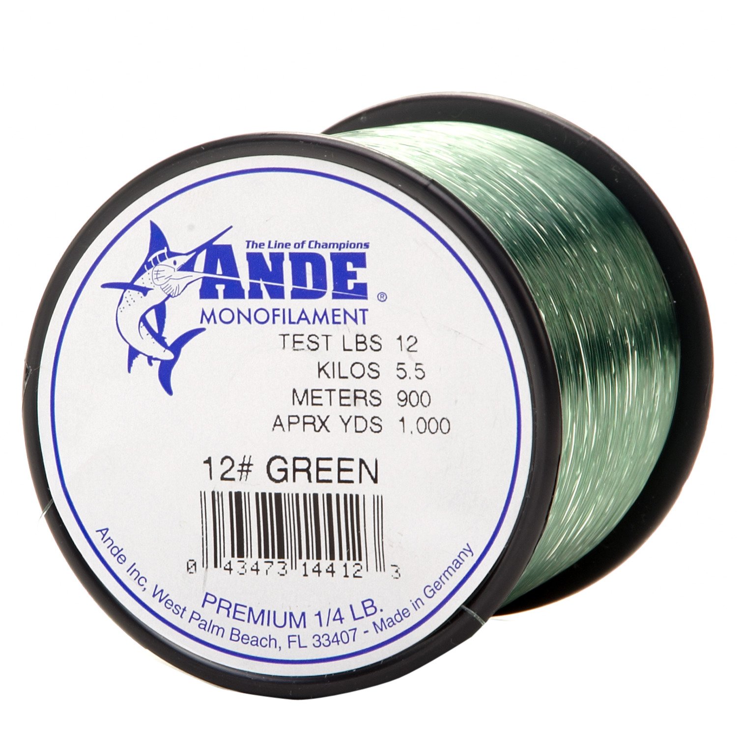 ANDE® Premium 12 lb. - 1,000 yards Monofilament Fishing Line