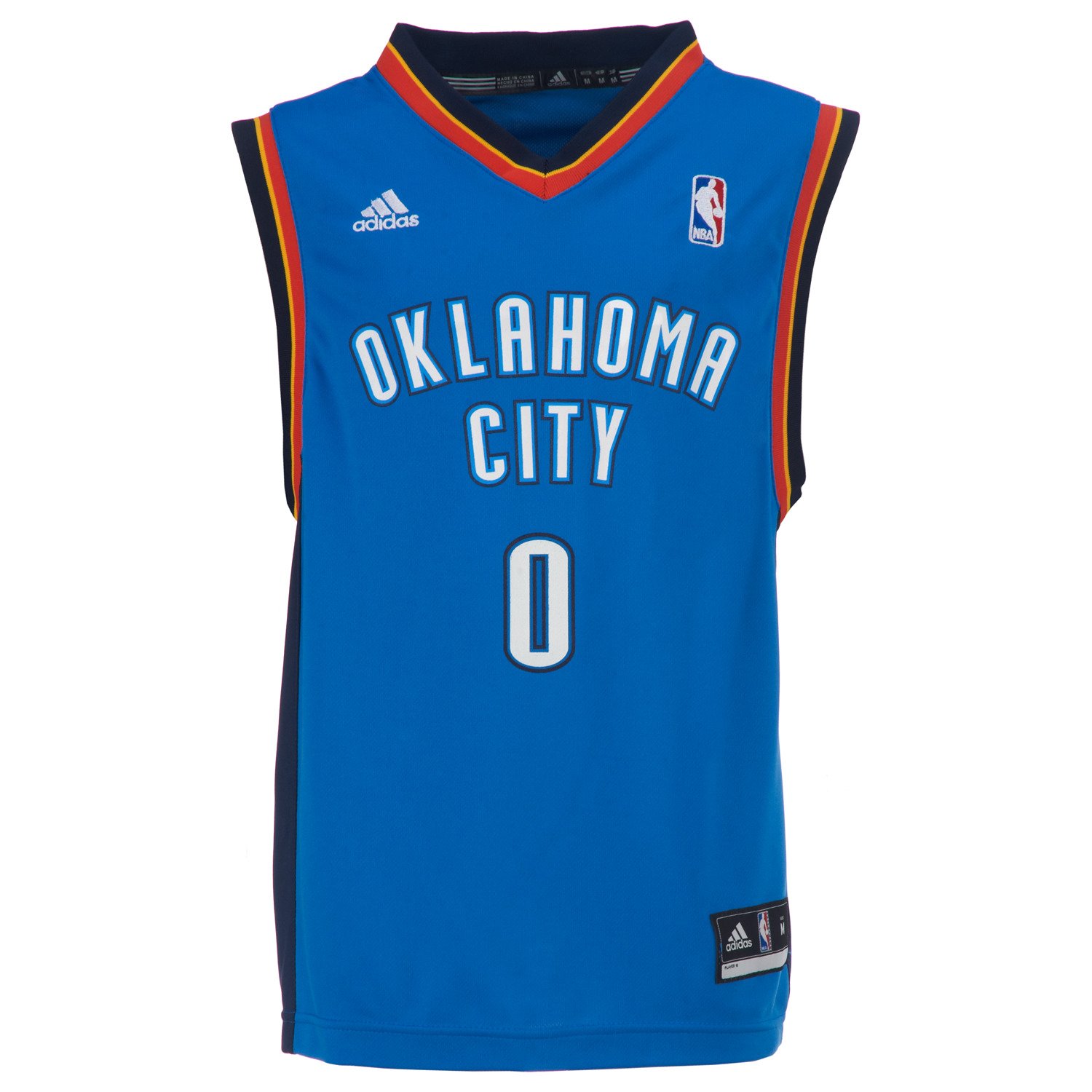adidas Boys' Oklahoma City Thunder Revolution 30 Russell Westbrook Replica Road Jersey
