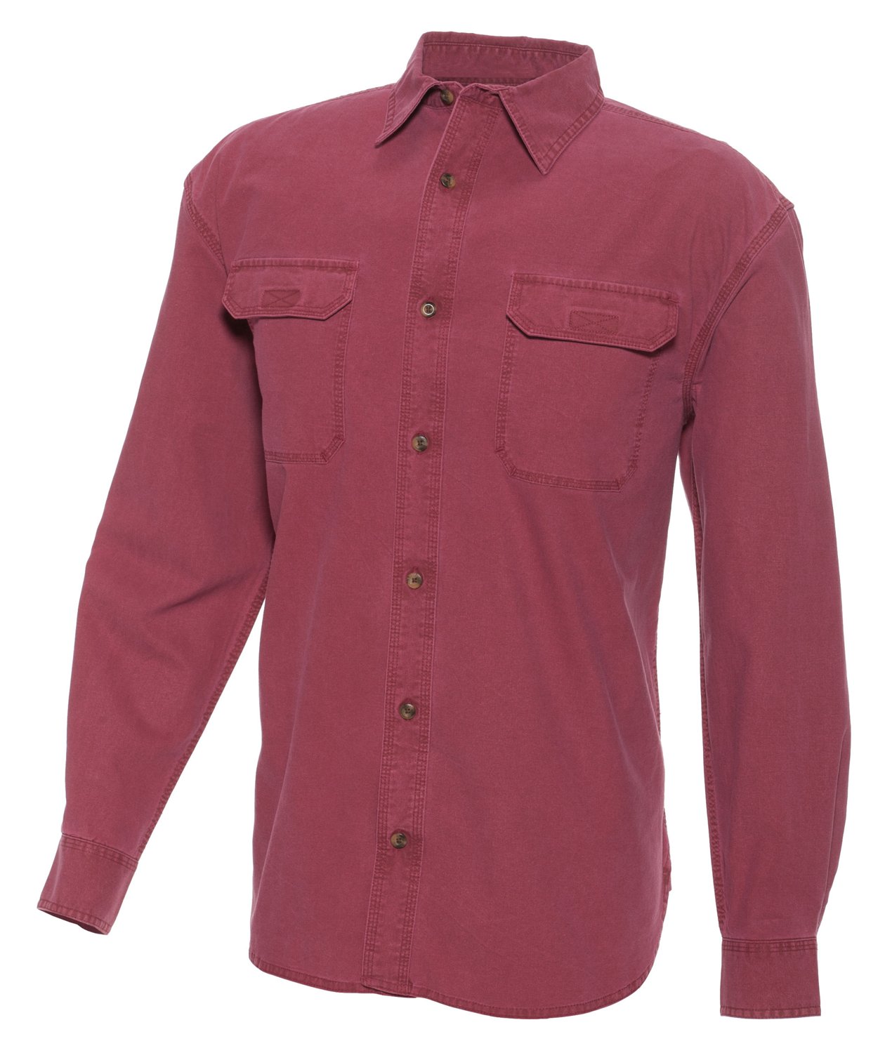 Magellan Outdoors Men's Woodlake Pigment Dyed Long Sleeve Shirt thumbnail