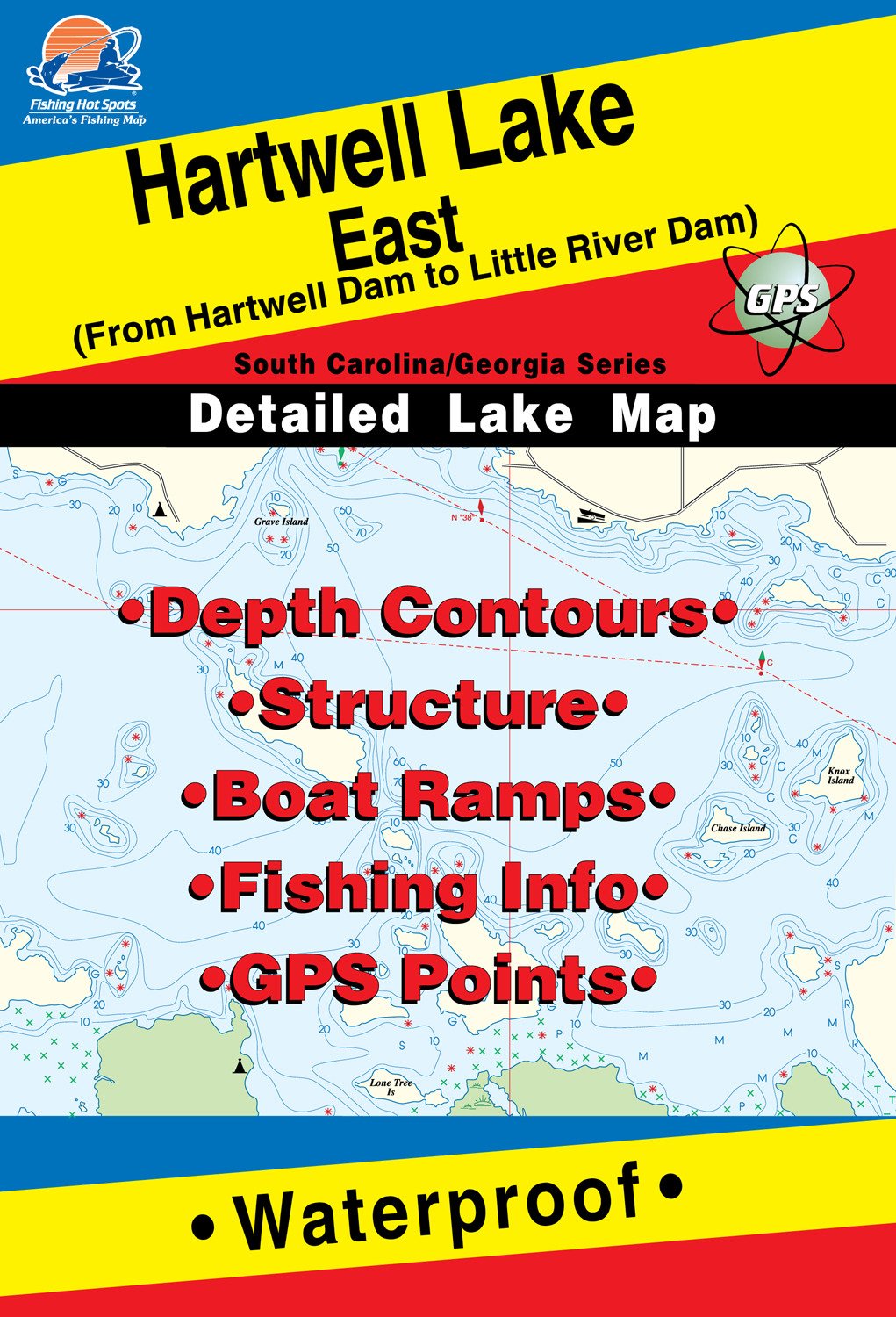 Fishing Hot Spots Lake Hartwell East Fishing Map