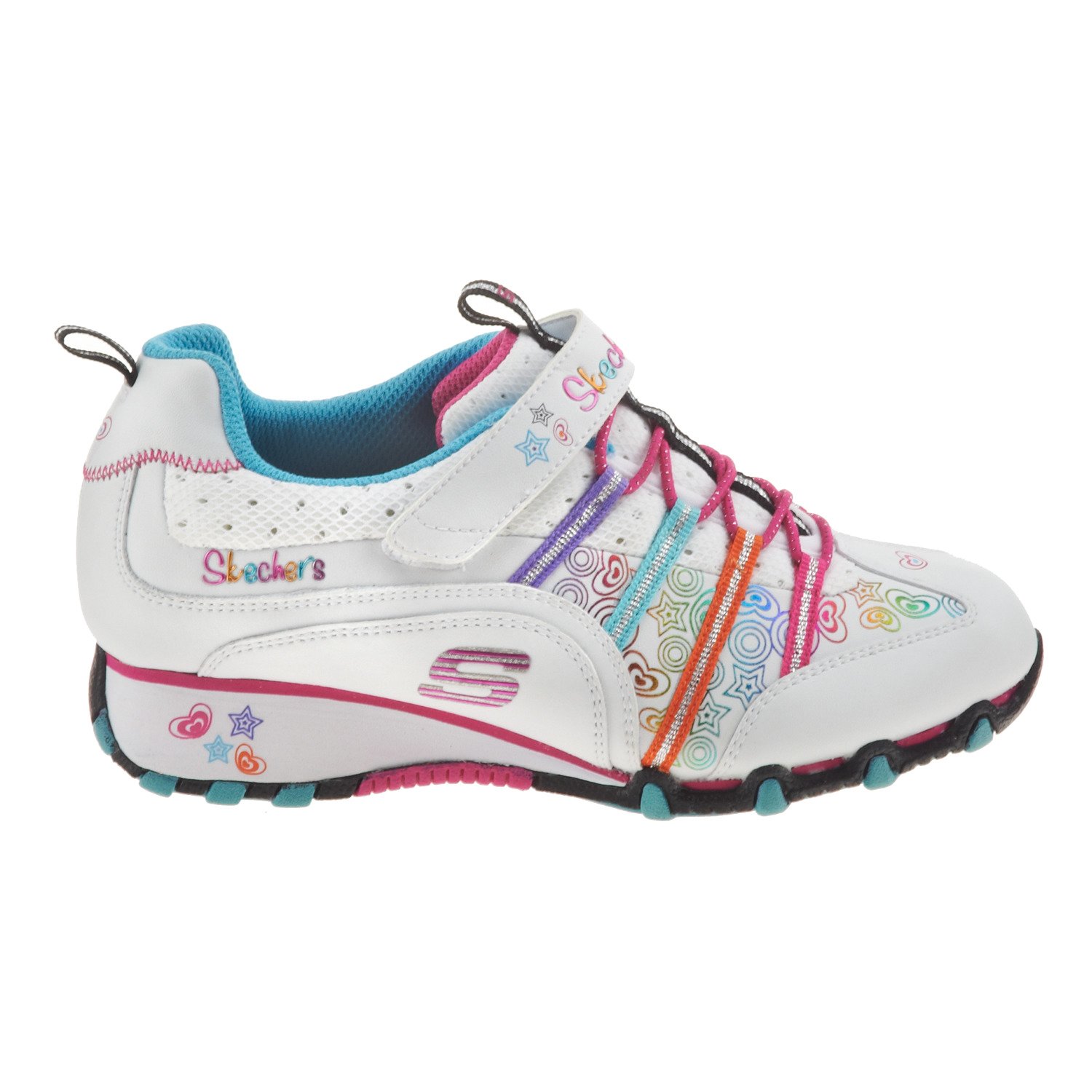 SKECHERS Girls' Pretty Talls Shimmer Popz Athletic Lifestyle Shoes