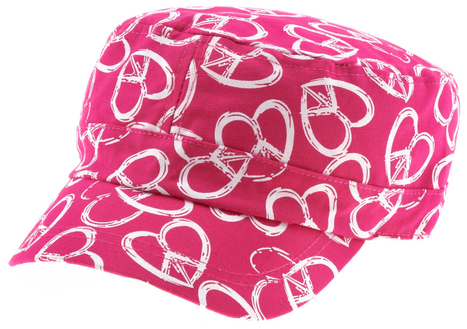BCG Girls' Peace Heart Print Cadet Hat