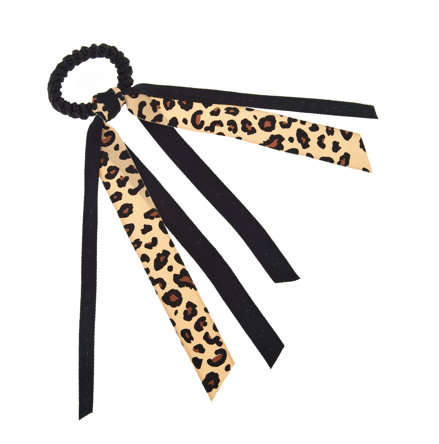 Soffe Leopard Black Ribbon Scrunch