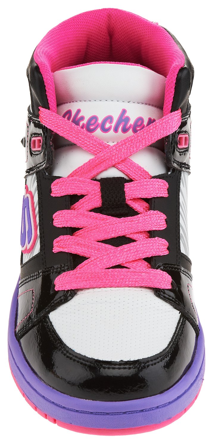SKECHERS Girls' Sugarcane Shimmies High Athletic Lifestyle Shoes thumbnail