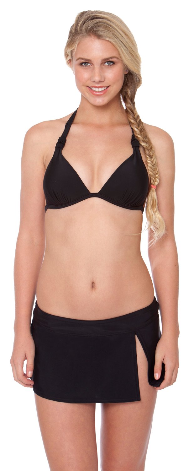 O'rageous Juniors' Solid Molded Halter Swim Top thumbnail