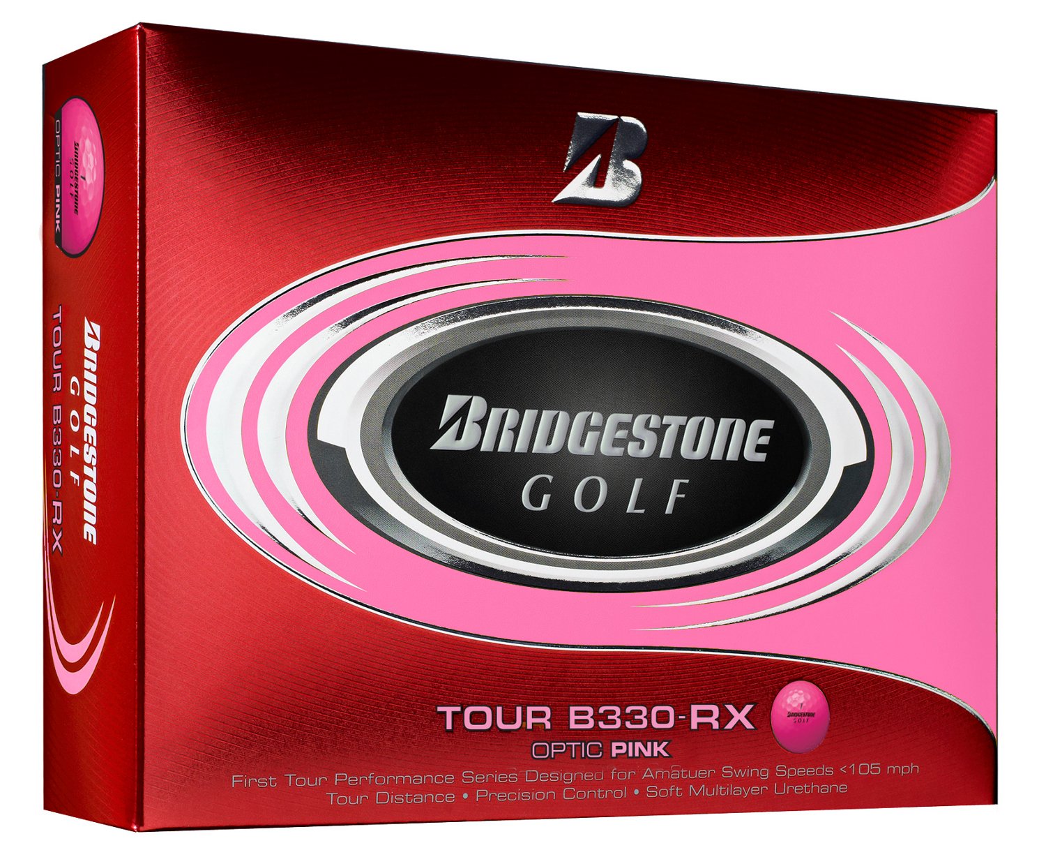 Bridgestone Golf B Series B330-RX Pink Golf Balls 12-Pack