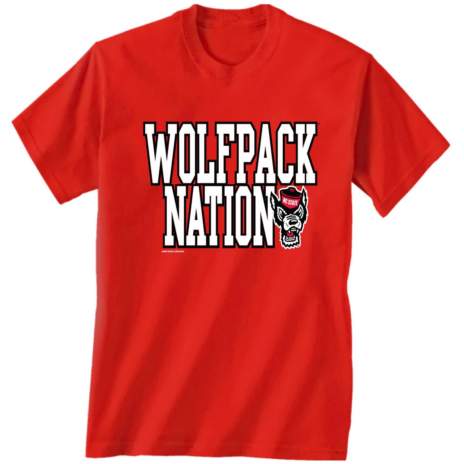New World Graphics Adults??? North Carolina State University Nation T-shirt