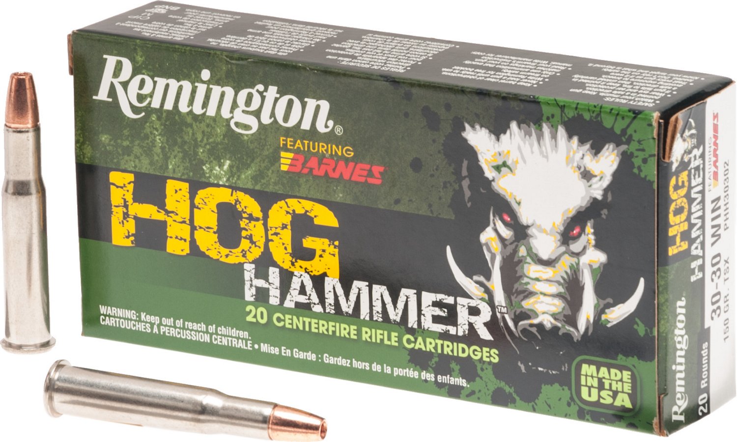 Remington Hog Hammer .30 Win 150-Grain Centerfire Rifle Ammunition