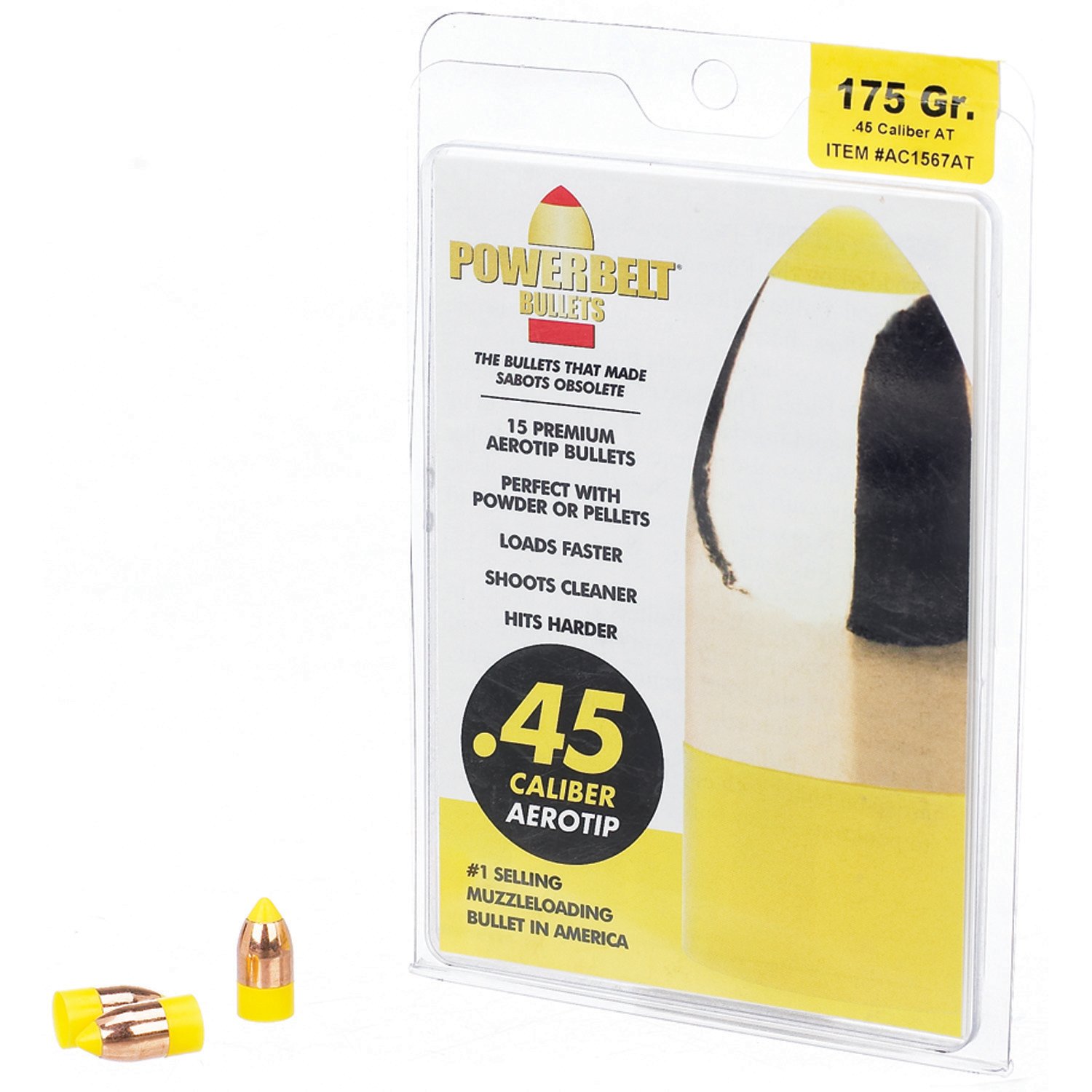 PowerBelt AeroTip™ Copper .45 Caliber 175-Grain Muzzleloader Ammunition