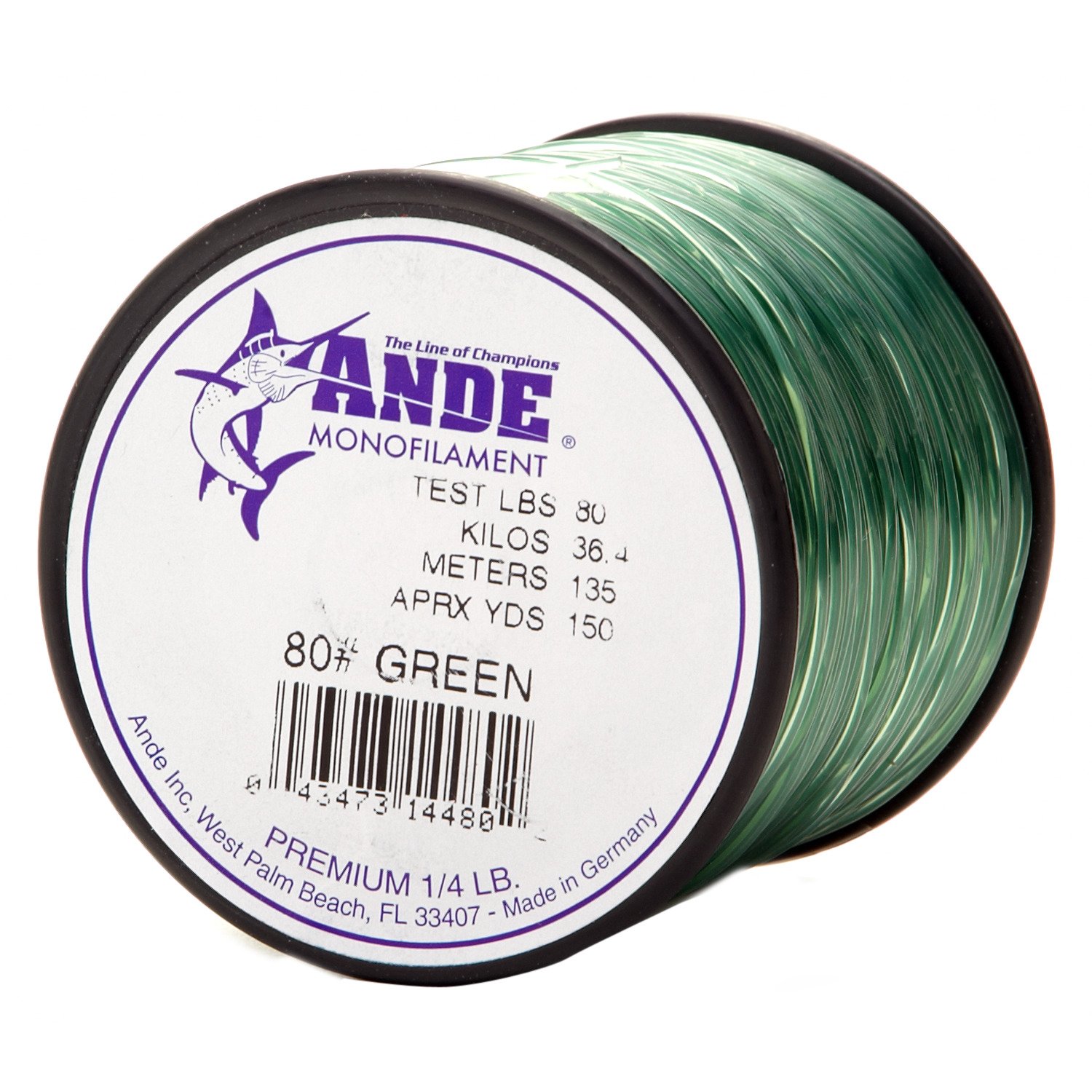 ANDE® Premium 80 lb. - 150 yards Monofilament Fishing Line