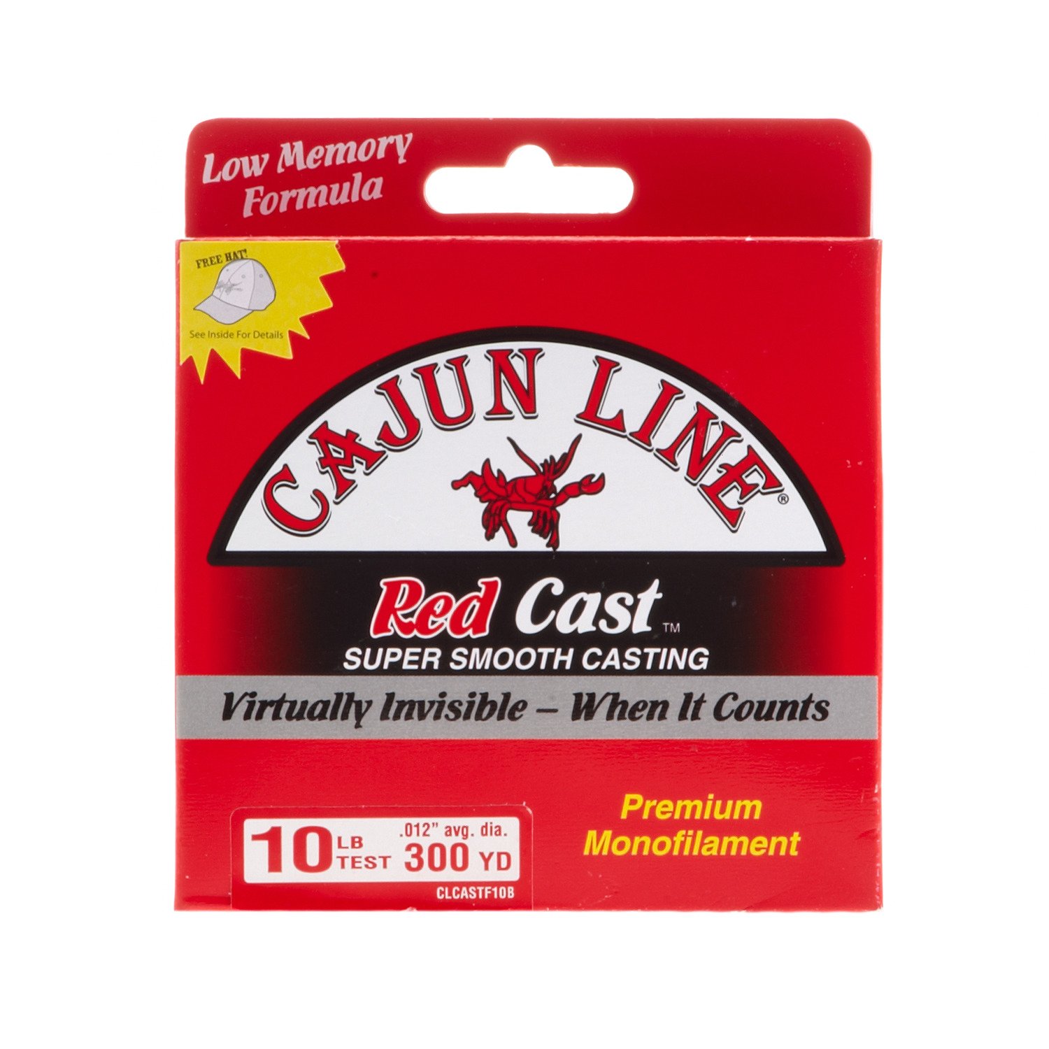 Cajun Line Red Cast 10 lb - 300 yards Monofilament Fishing Line