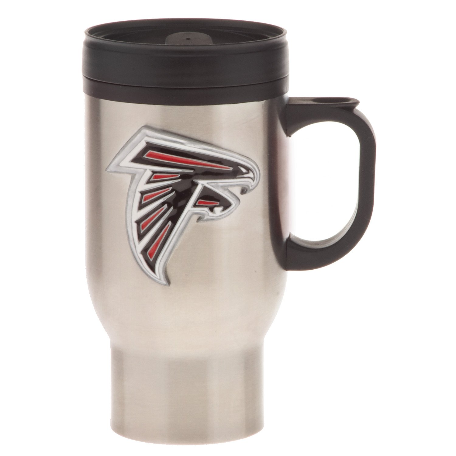 Great American Products 16 oz. Stainless-Steel Travel Mug with Handle- Atlanta Falcons