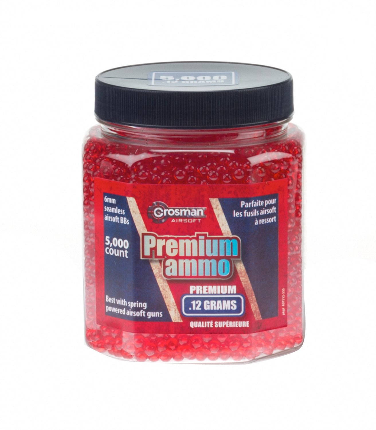 Crosman 6mm 0.12-gram Translucent Red Airsoft BBs 5,000-Pack thumbnail