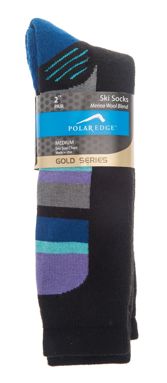 Polar Edge® Women's Gold Series Ski Socks 2-Pack thumbnail