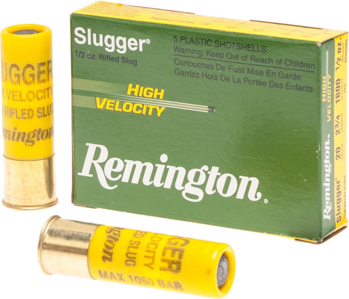 Remington Slugger® High-Velocity Rifled Slug Loads 20 Gauge Shotshells