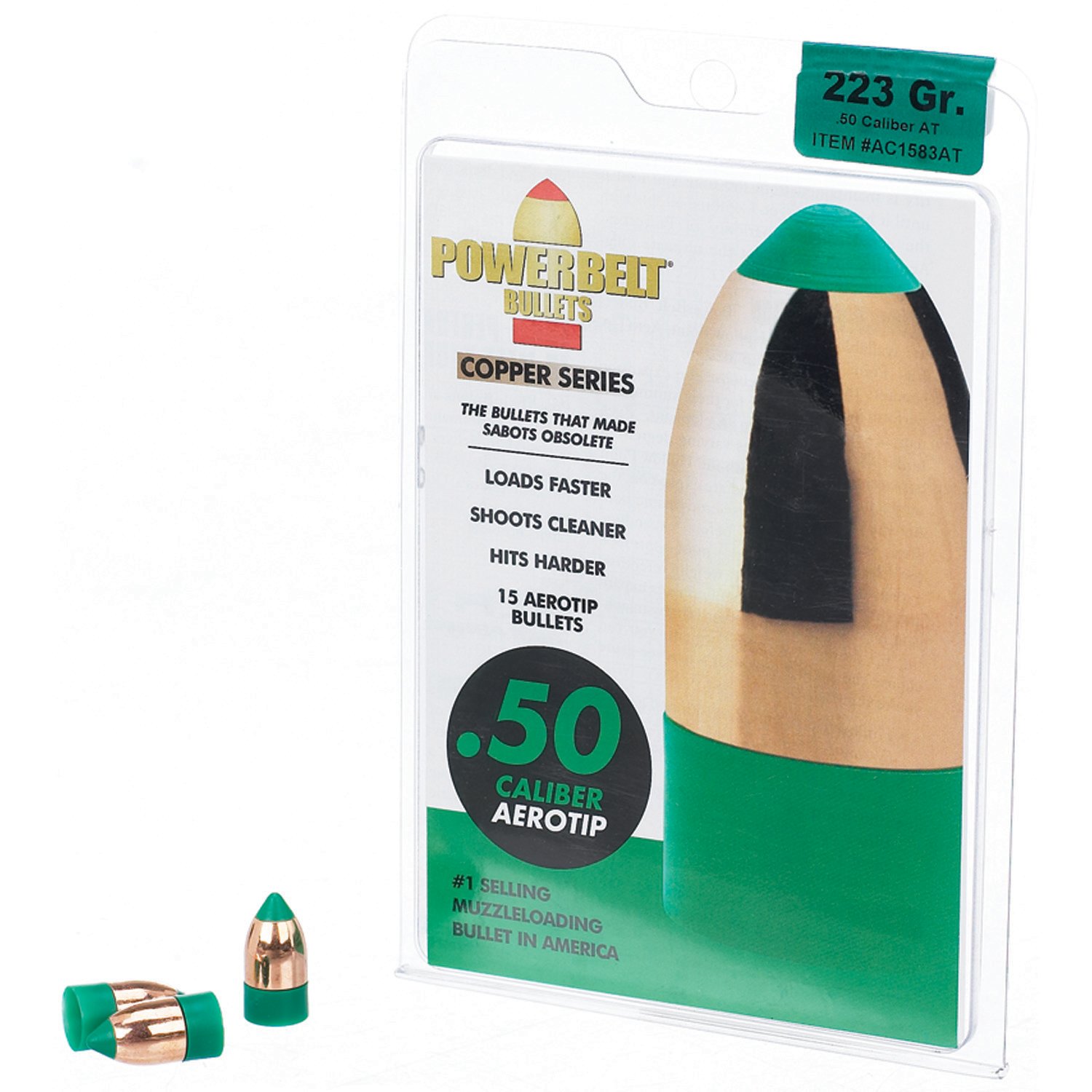 PowerBelt AeroTip™ Copper .50 Caliber 223-Grain Muzzleloader Ammunition