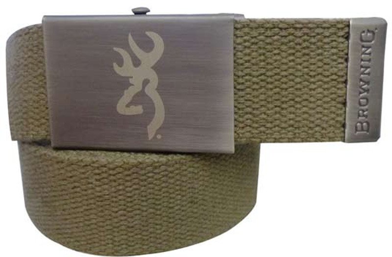 Browning Men's Antique Buckmark Cotton Web Belt