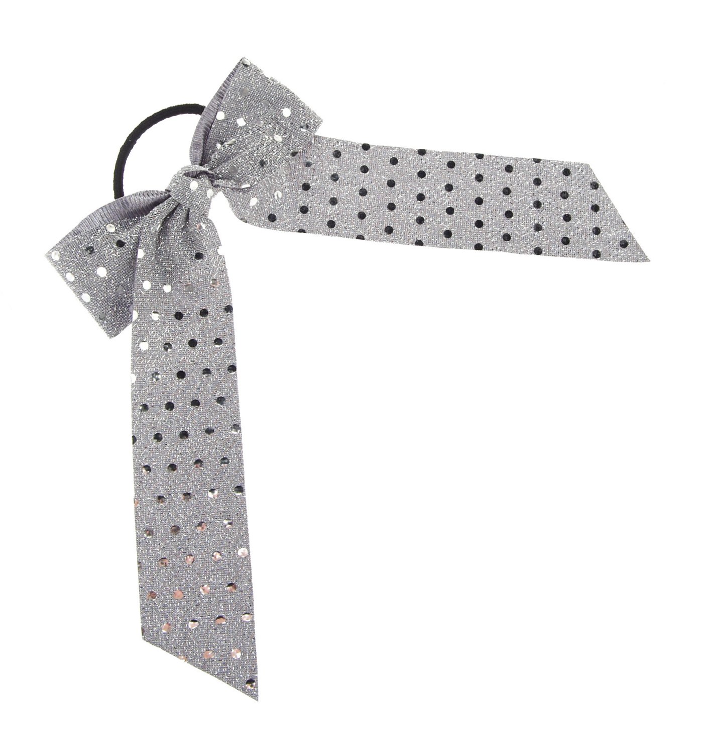 Soffe Metallic Silver Bow Scrunch