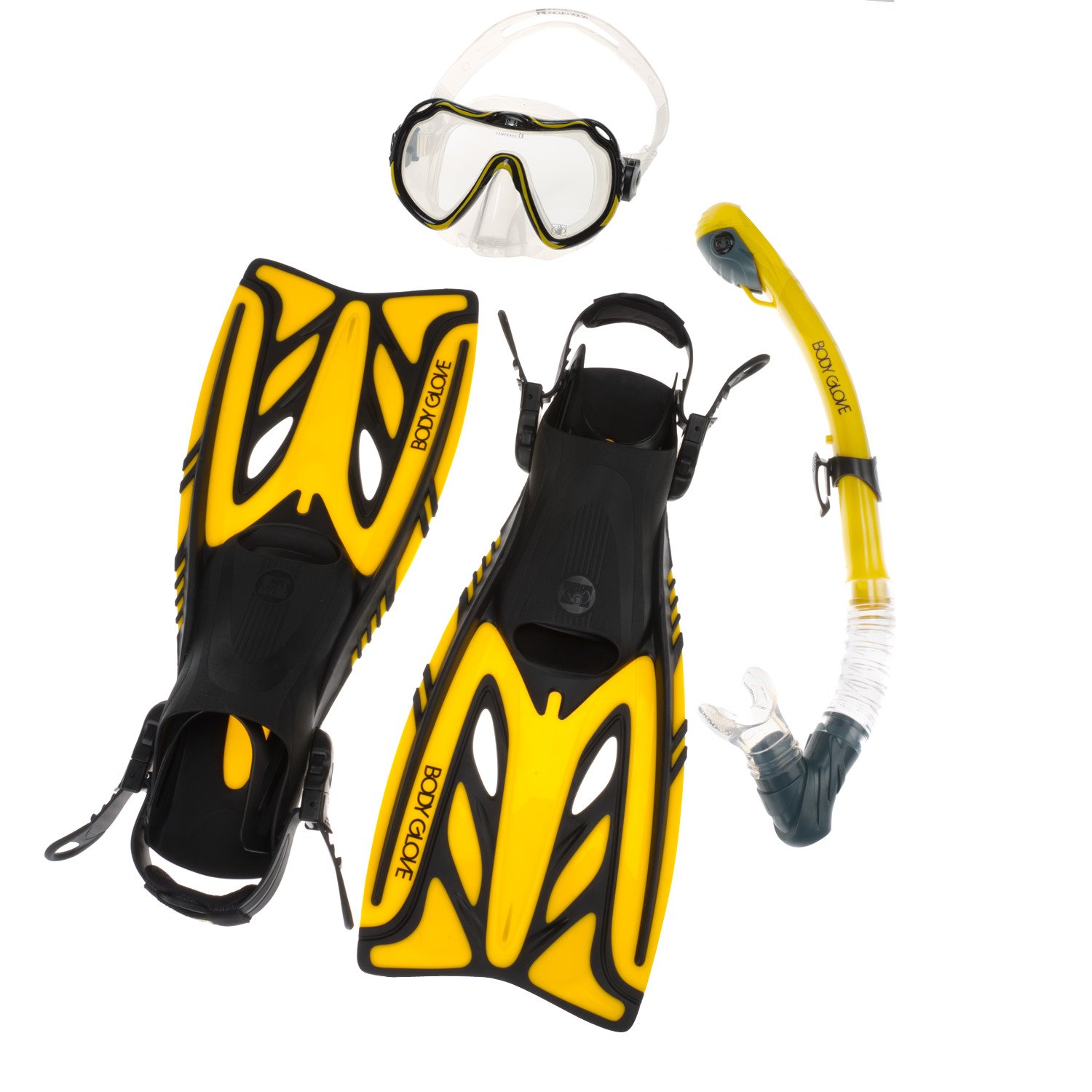 Body Glove Professional Series Amani Mask, Fins and Snorkel Set