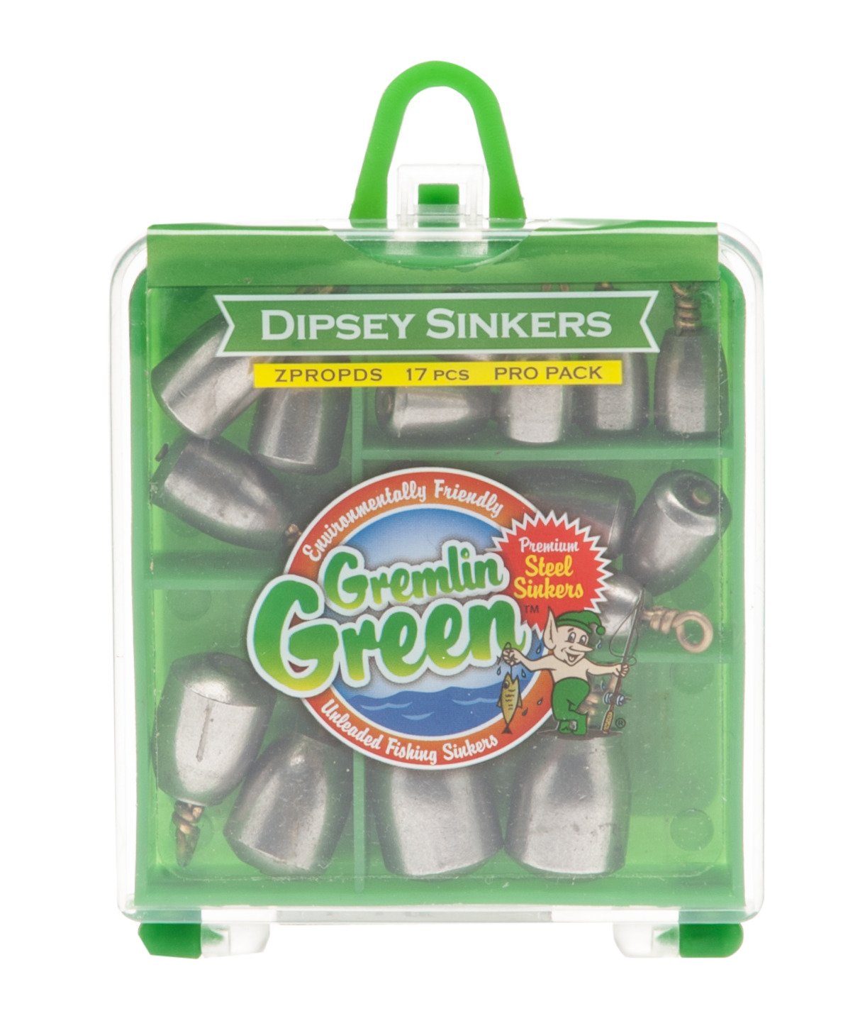 Water Gremlin Green Premium Steel Dipsey Swivel Sinkers Pro Pack Assortment