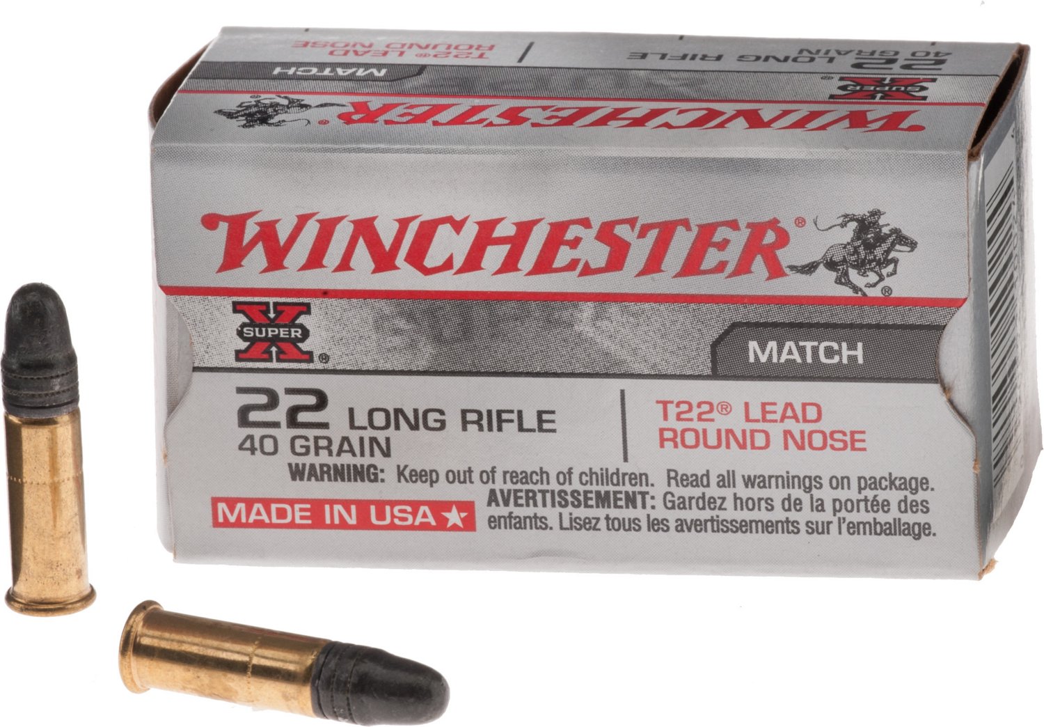 Winchester Super-X .22 Long Rifle 40-Grain Rimfire Ammunition