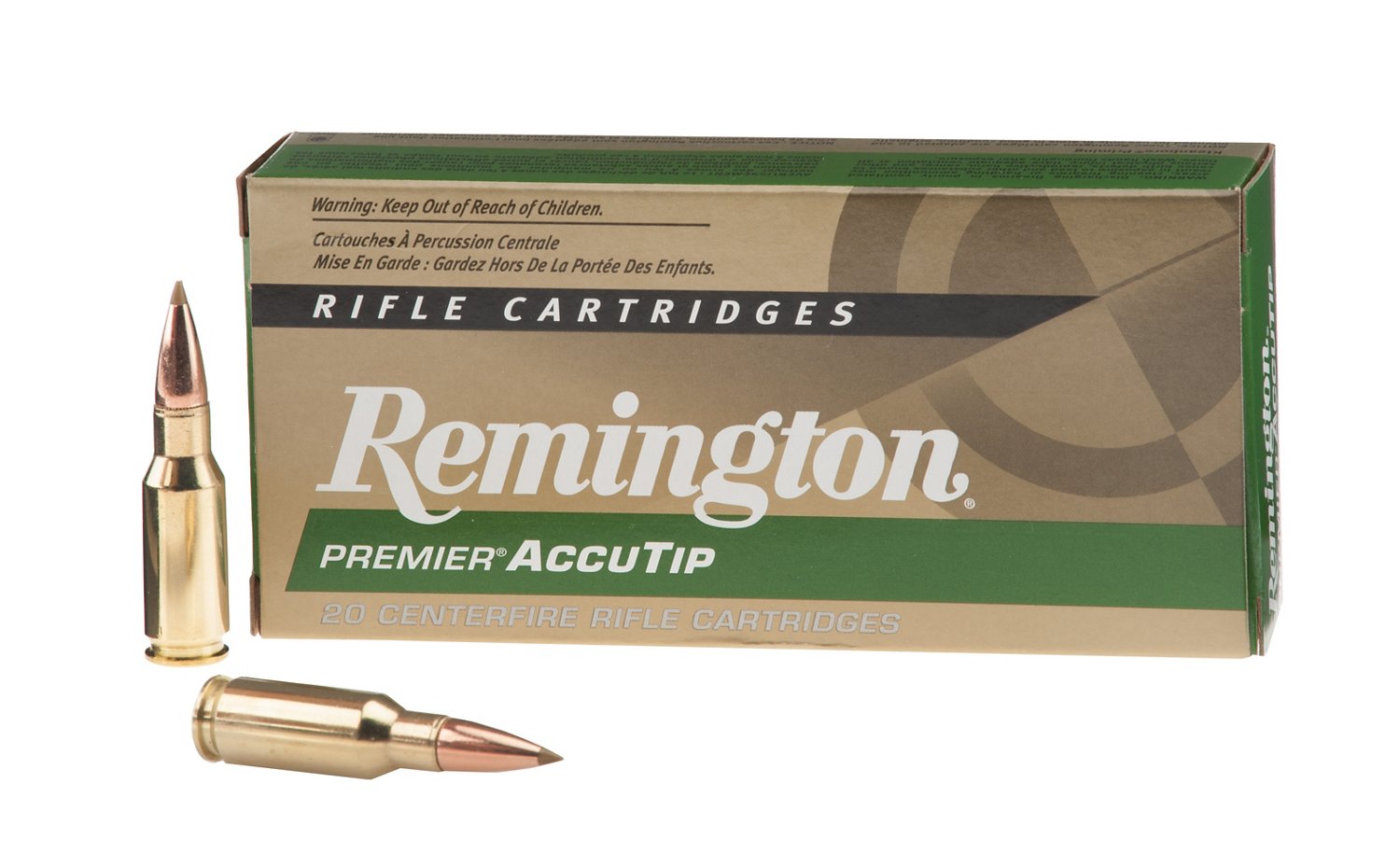 Remington Premier® AccuTip .30 Remington AR 125-Grain Centerfire Rifle Ammunition