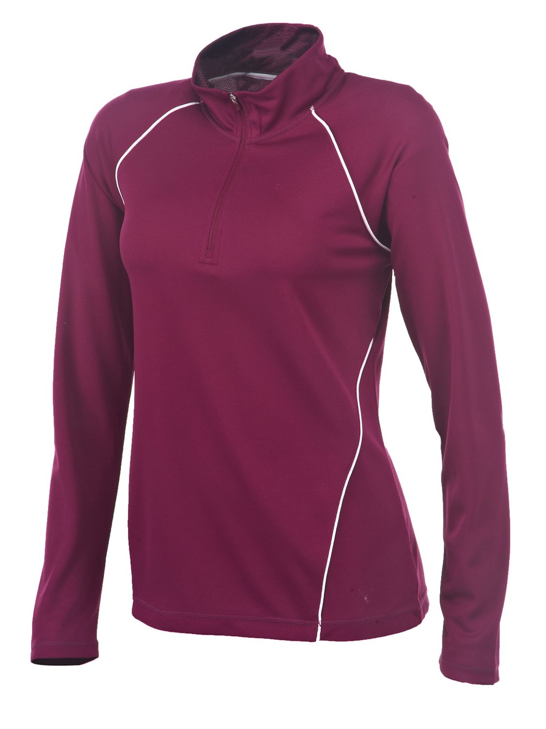 BCG Women's Digital Wave Mesh 1/2 Zip Long Sleeve Top