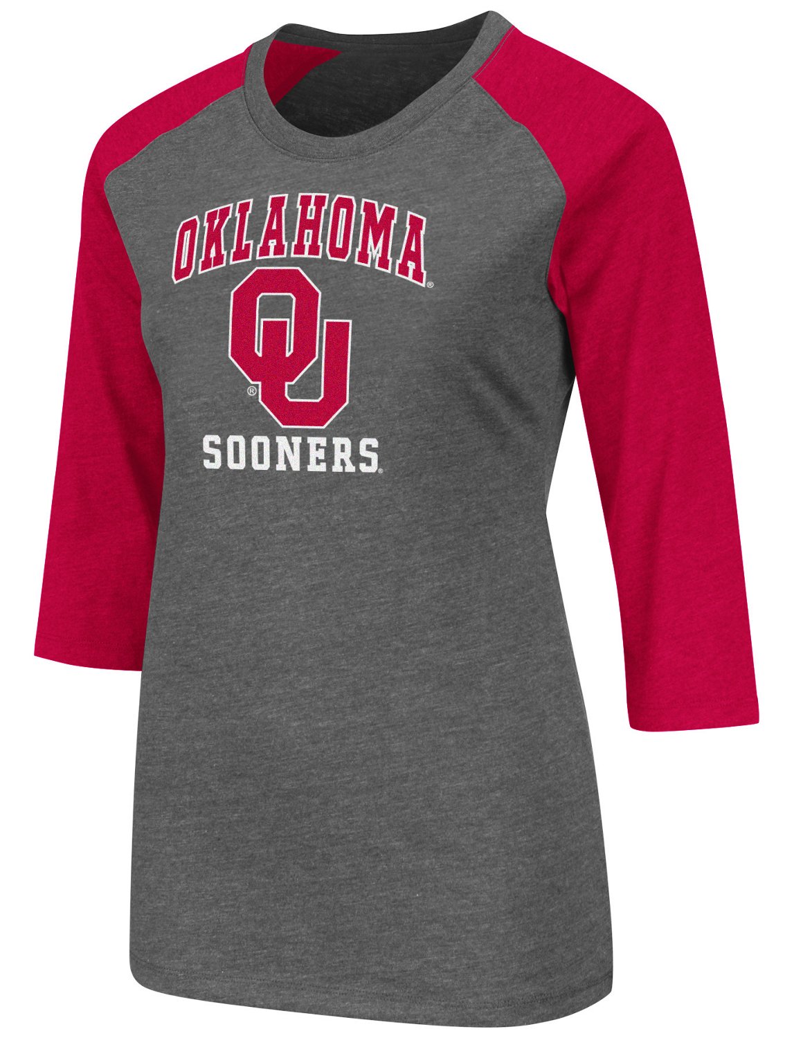 Colosseum Athletics Women's University of Oklahoma Nimbus 3/4 Sleeve T-shirt