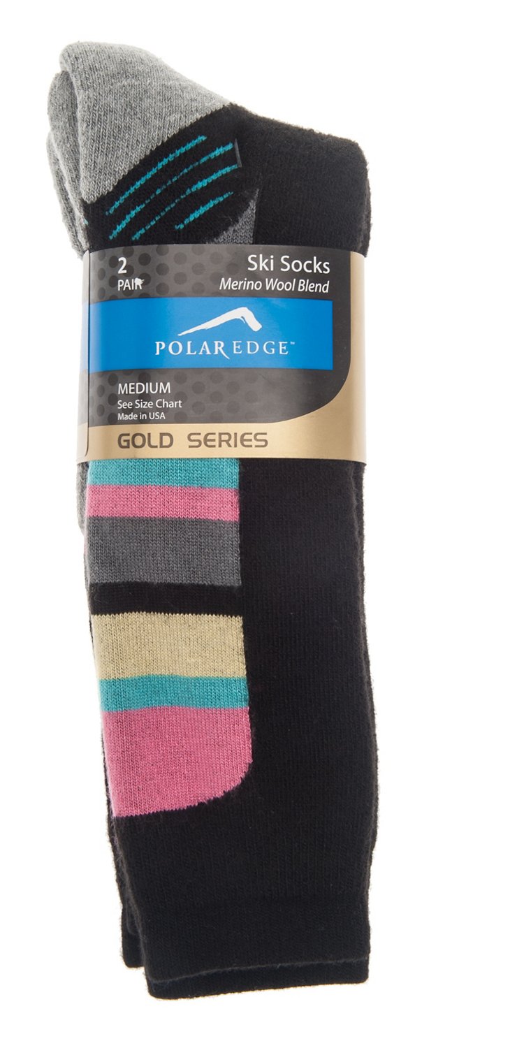 Polar Edge® Women's Gold Series Ski Socks 2-Pack thumbnail