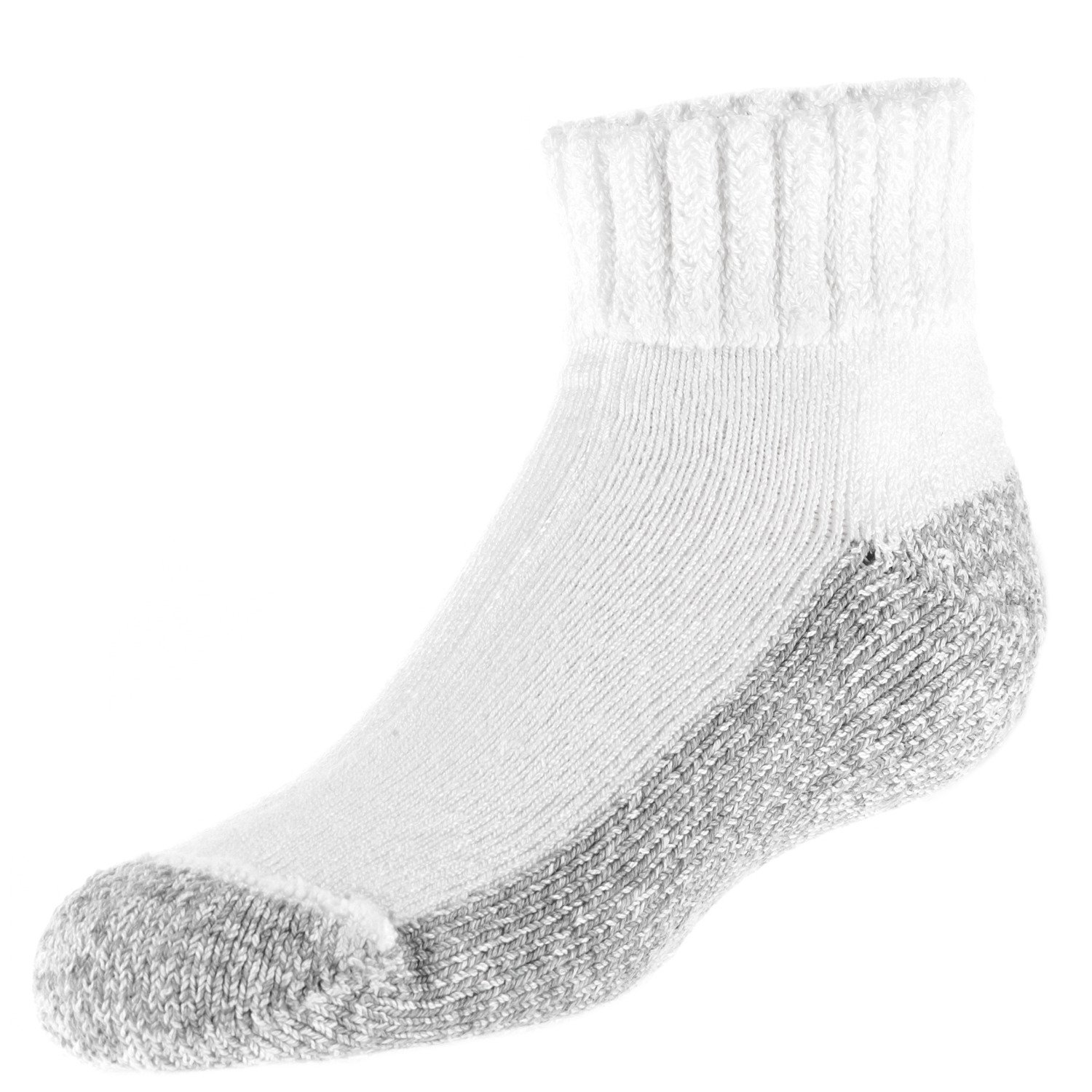Diabetic Care Adults' White Size 10 - 13 Nonbinding Quarter Socks 1-Pack