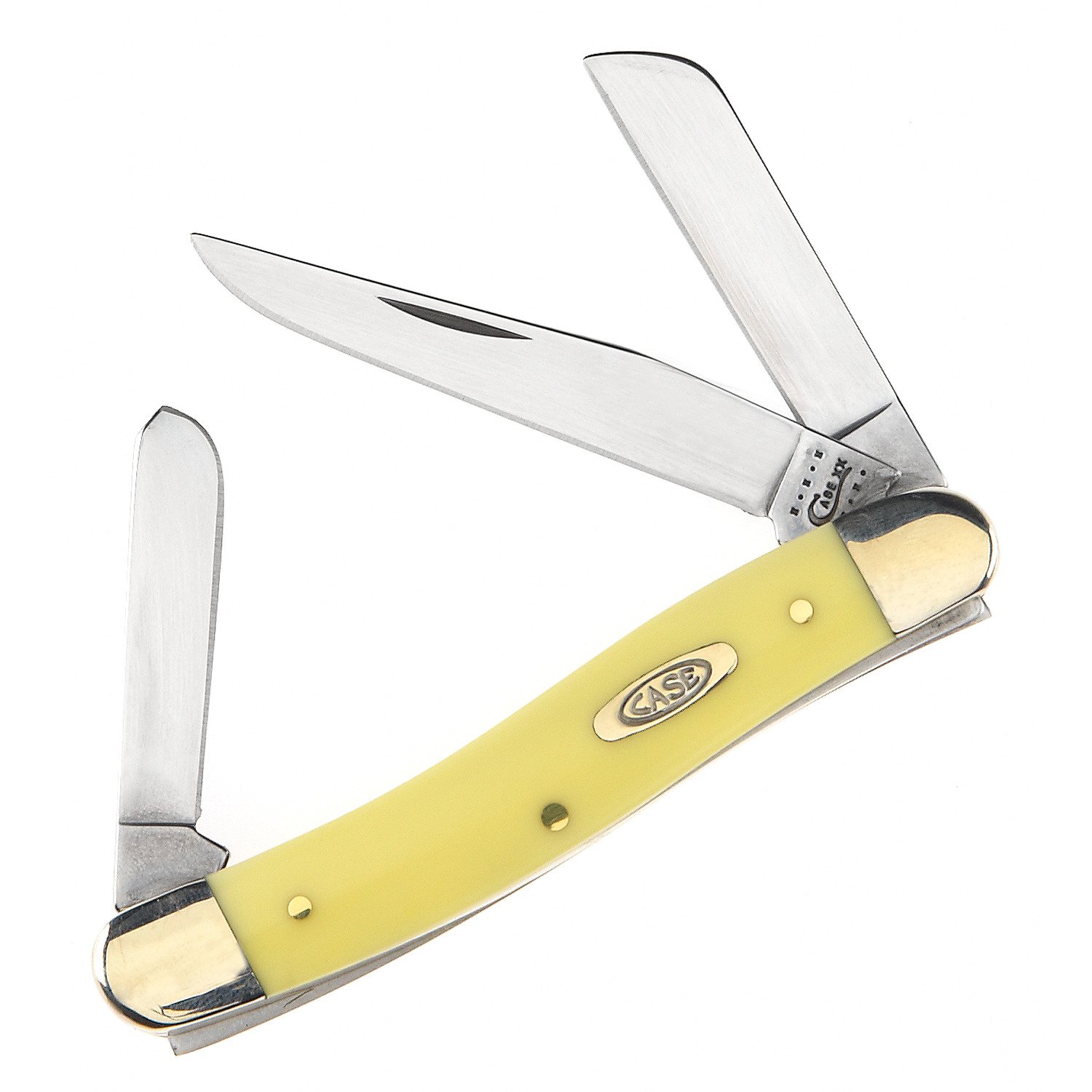 Case® Cutlery Yellow Handle Medium Stockman 3-Blade Folding Pocket Knife