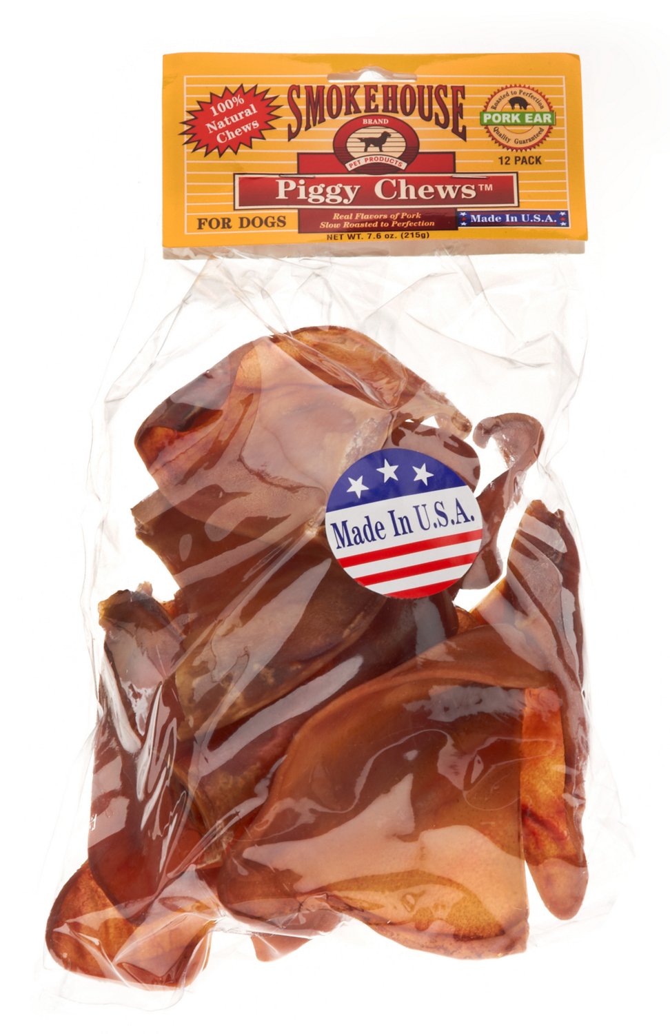 Smokehouse Piggy Chews Dog Treats 12-Pack