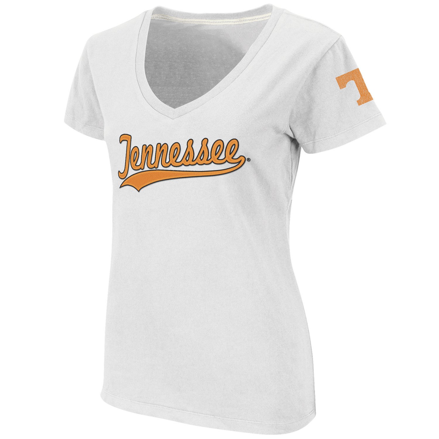 Colosseum Athletics Women's University of Tennessee Vintage Jolt V-neck T-shirt