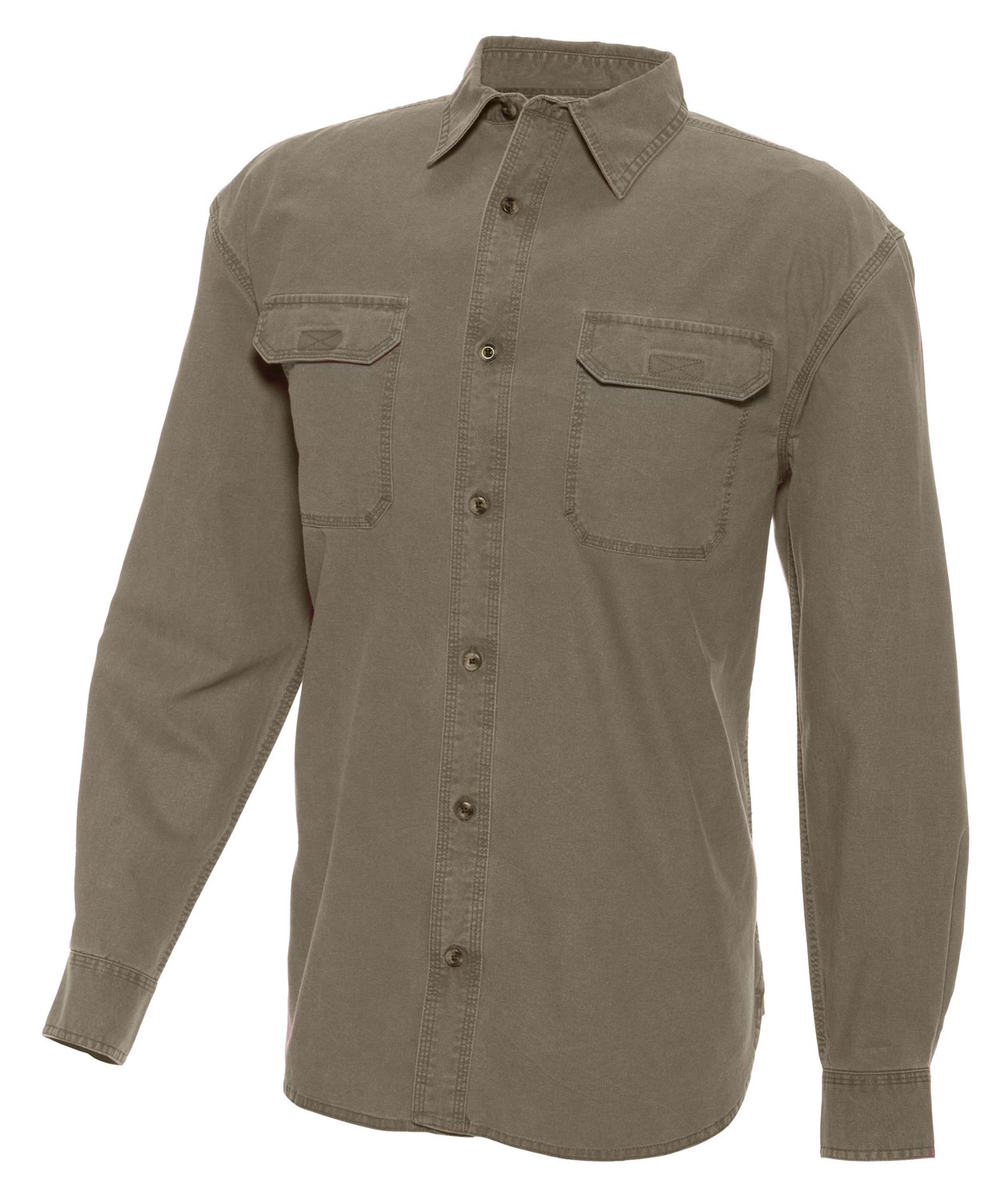 Magellan Outdoors Men's Woodlake Pigment Dyed Long Sleeve Shirt