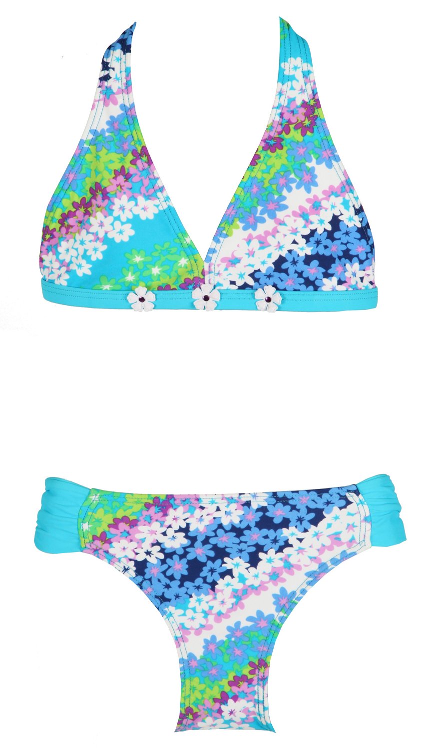 O'rageous® Girls' Daisy Road Stationary Halter Bikini