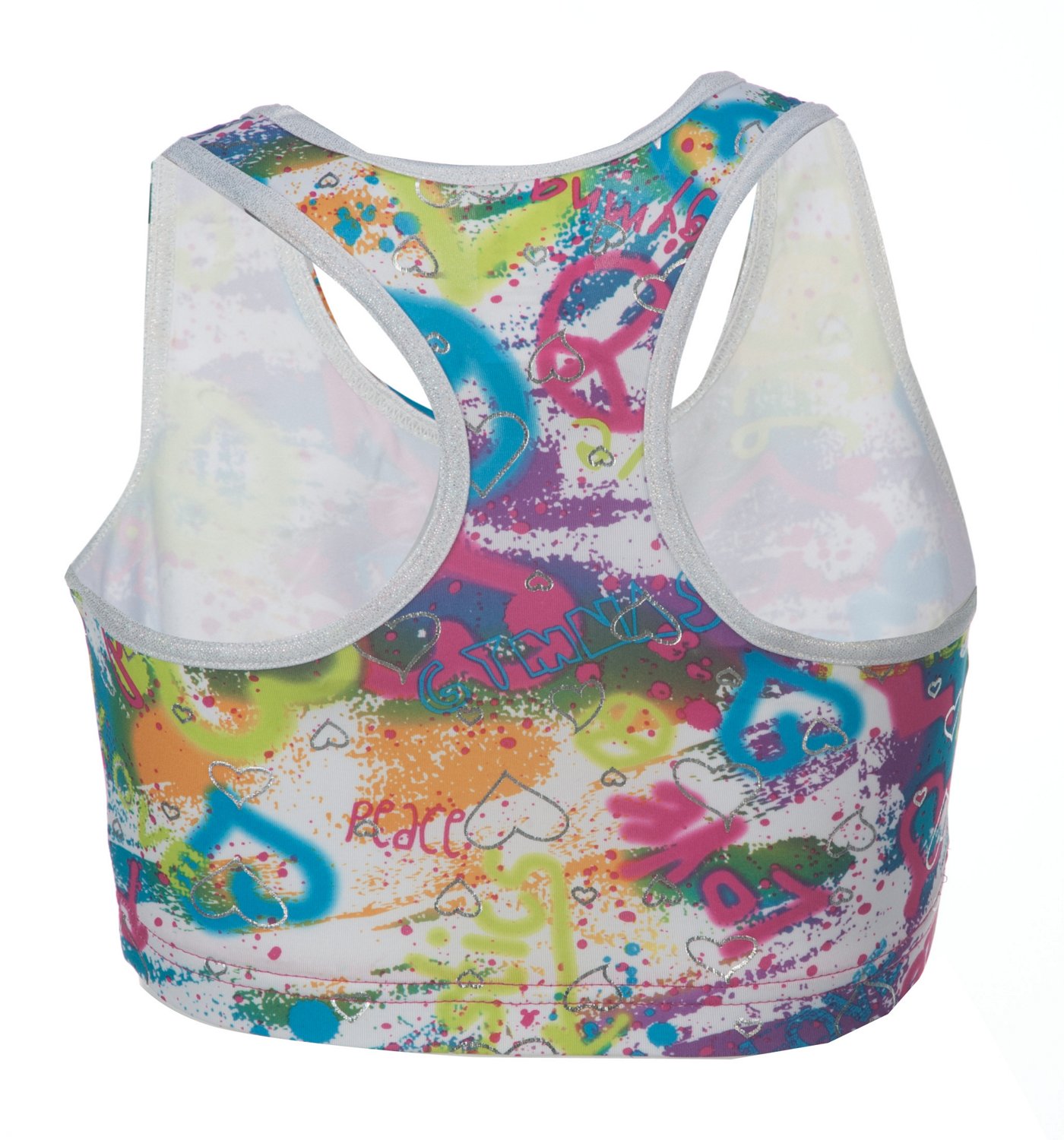 Capezio® Girls' Future Star Graffiti Gymnastics Bra Top thumbnail