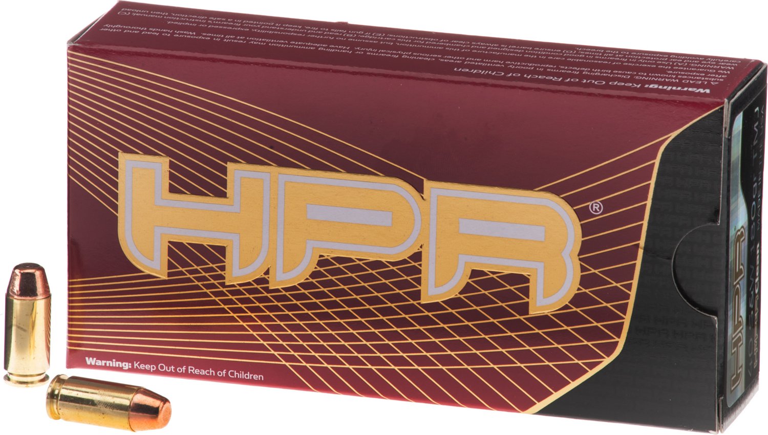 HPR HyperClean .40 S&W 180-Grain TMJ Centerfire Pistol Ammunition