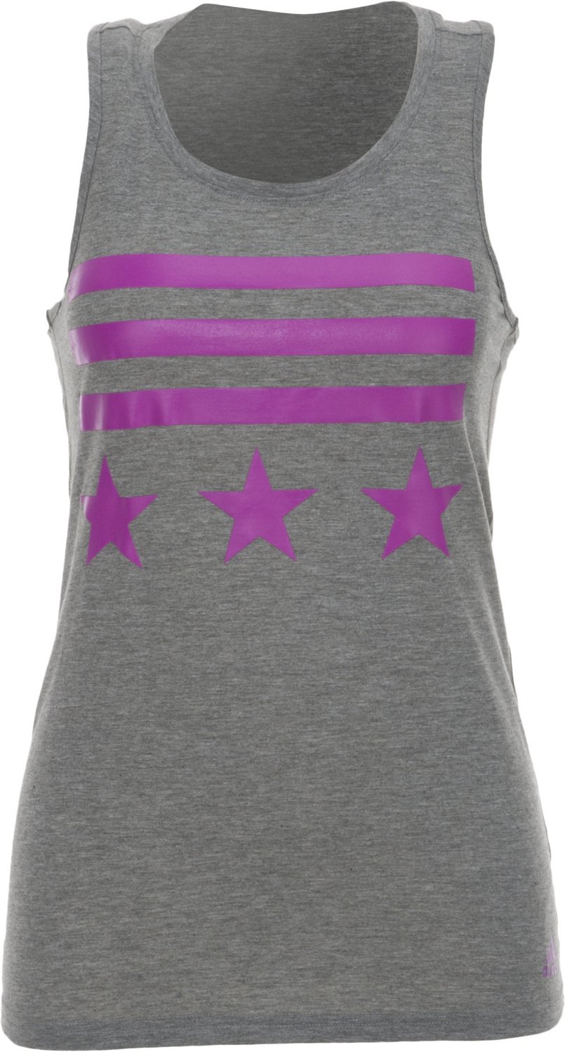 adidas Women's Big Bars and Stars Tank Top