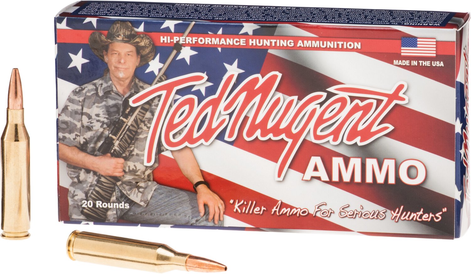 Ted Nugent Barnes VGFB .243 Win 62-Grain Hunting Ammunition