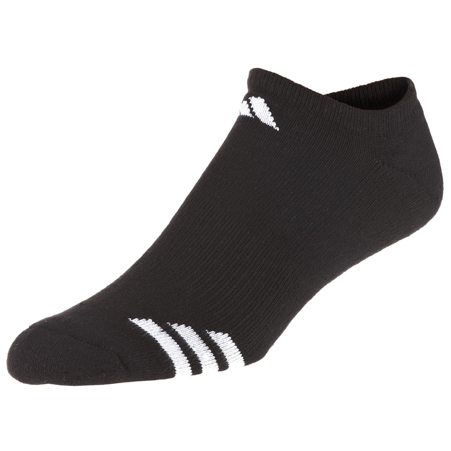 adidas Men's Cushioned 3-Stripe No Show Socks 3-Pack