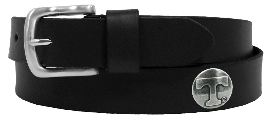 Enmon Men's Sideline Collection University of Tennessee Black Leather Belt
