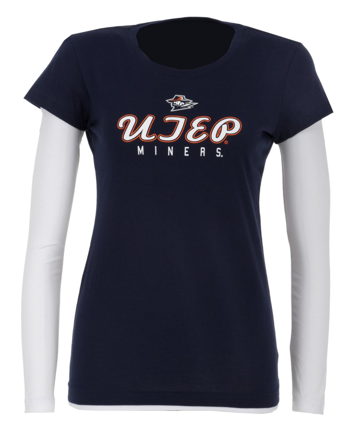 Colosseum Athletics Women's University of Texas at El Paso Fiesta Double Layer T-shirt