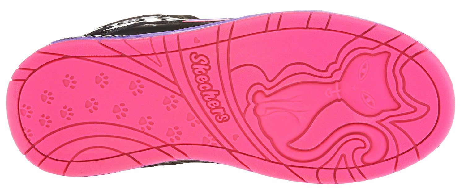 SKECHERS Girls' Sugarcane Shimmies High Athletic Lifestyle Shoes thumbnail