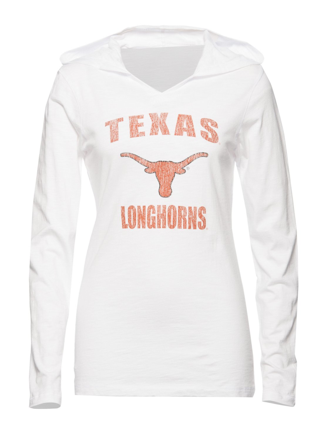 Colosseum Athletics Women's University of Texas Hooded Long Sleeve T-shirt