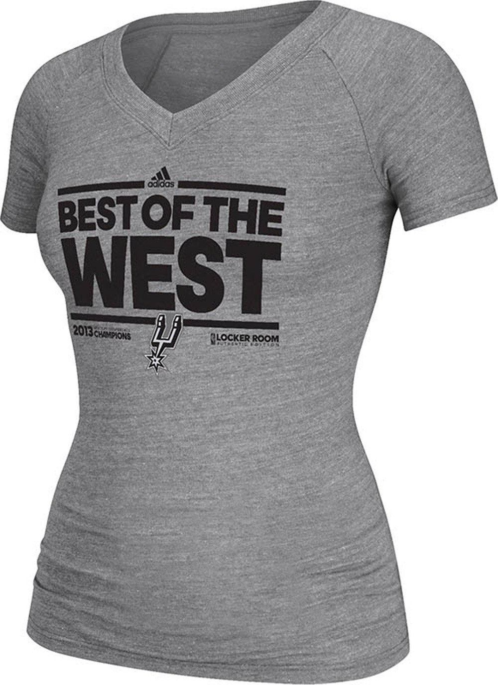 adidas Women's Spurs 2013 Spurs 2013 Western Conference Champions Locker Room T-shirt