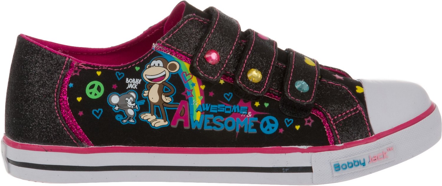 Bobby Jack Girls' 3-Strap Awesome Athletic Lifestyle Shoes