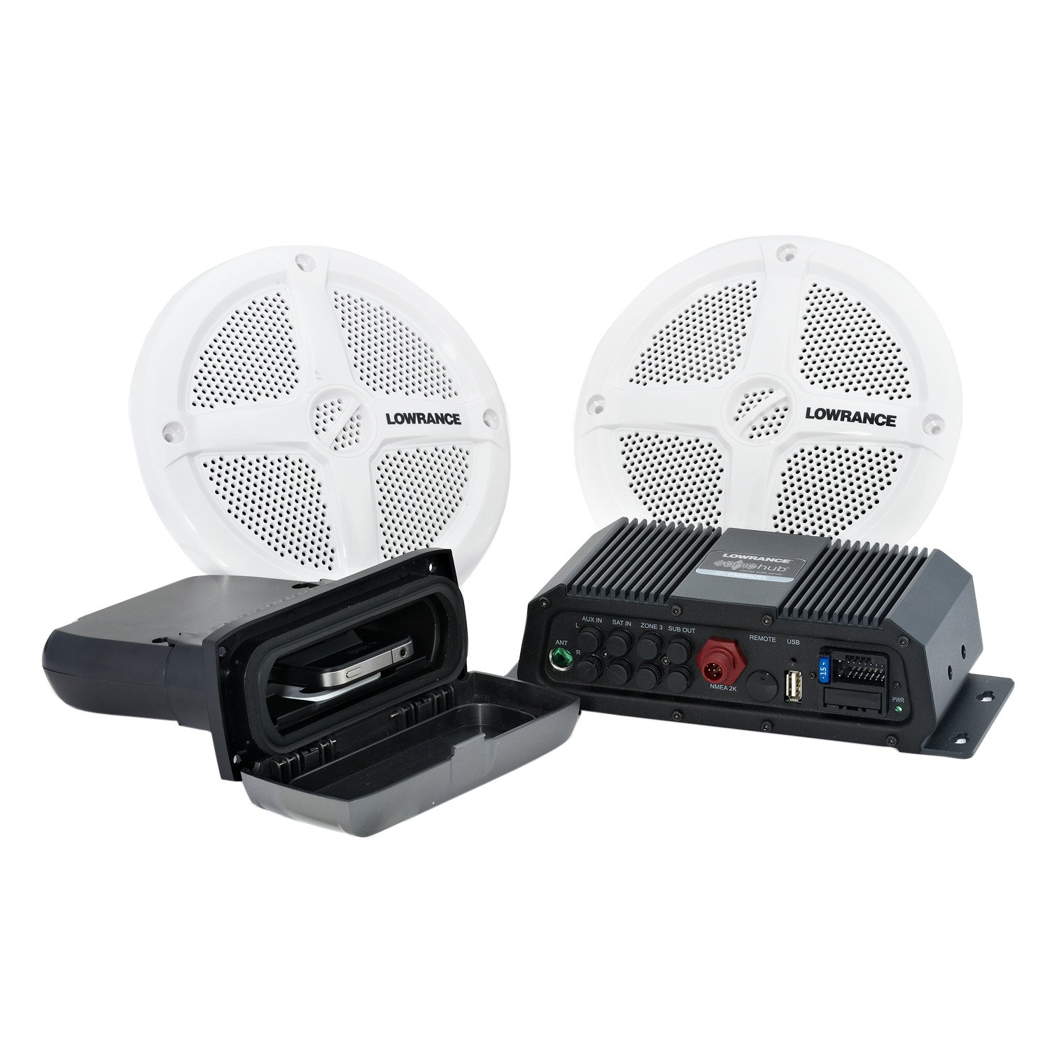 Lowrance SonicHub 50W Marine Receiver with Two 6.5" Speakers thumbnail