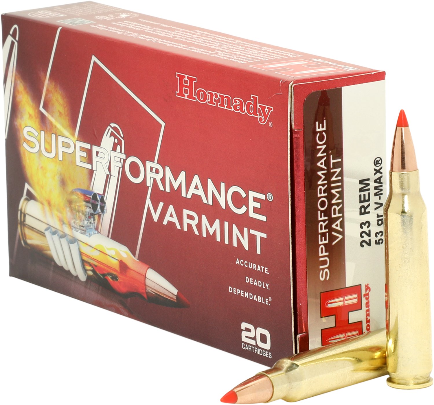 Hornady V-MAX™ Superformance™ Varmint .223 Rem 53-Grain Rifle Ammunition