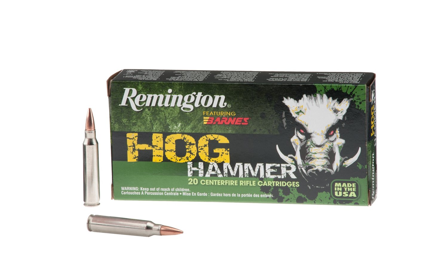 Remington Hog Hammer .233 Remington 62-Grain Centerfire Rifle Ammunition